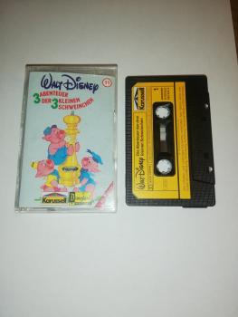 Drei Abenteuer der drei kleinen Schweinchen Nr.11 Schwarz mit Gelben Aufkleber 825924-4 Karussell Disneyland(Frontcover leicht beschädigt)